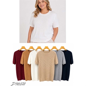 Sweter damski z krótkim rękawem