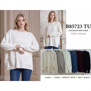 Sweter damski okrągły