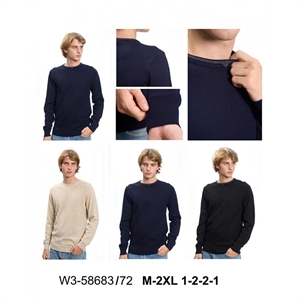 Sweter męski okrągły  M-2XL