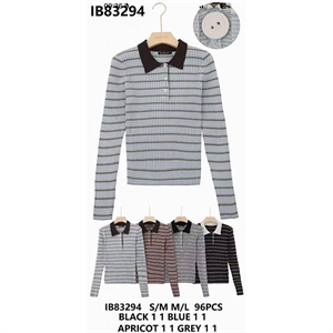 Sweter damski z dekoltem w serek  S/M-M/L