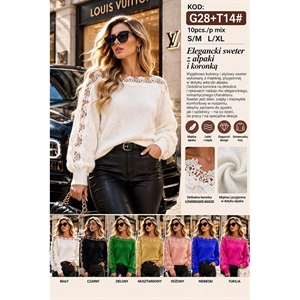 Sweter damski okrągły  S/M-L/XL