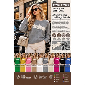 Sweter damski okrągły  S/M-L/XL