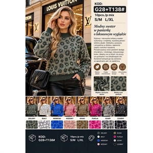 Sweter damski z półgolfem  S/M-L/XL