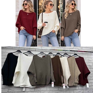 Sweter damski okrągły
