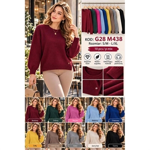 Sweter damski okrągły  S/M-L/XL