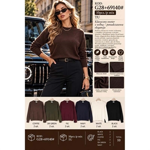 Sweter damski okrągły