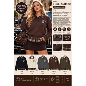 Sweter damski z kołnierzykiem
