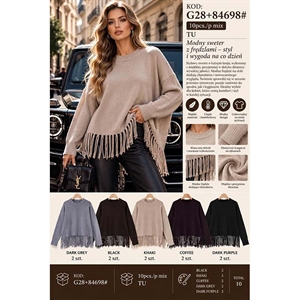 Sweter damski okrągły