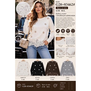 Sweter damski okrągły  S/M-M/L