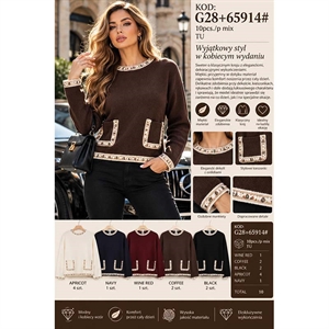 Sweter damski okrągły