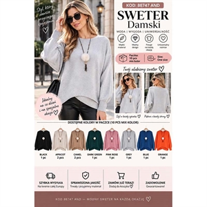 Sweter damski okrągły