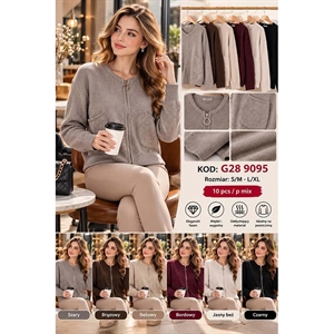 Sweter damski rozpinany na zamek  S/M-L/XL