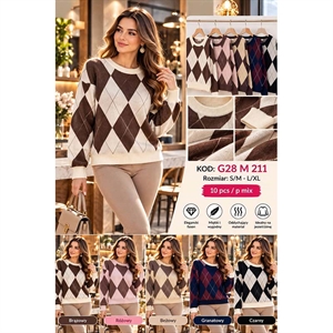 Sweter damski okrągły  S/M-L/XL