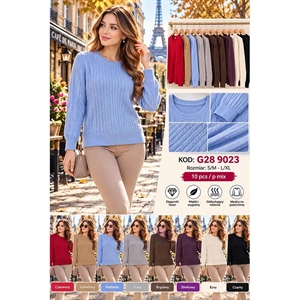 Sweter damski okrągły  S/M-L/XL