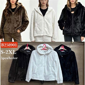 Bluza damska rozpinana na zamek z kapturem  S-2XL