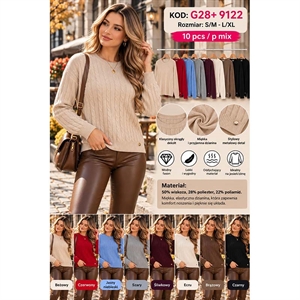 Sweter damski okrągły  S/M-L/XL