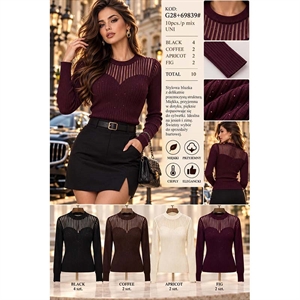 Sweter damski okrągły