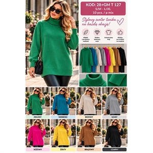Sweter damski z golfem  S/M-L/XL