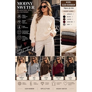 Sweter damski okrągły