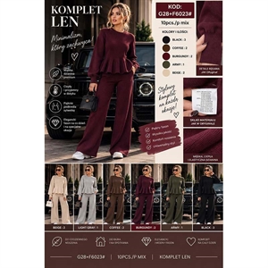 Komplet sweterkowy damski okrągły