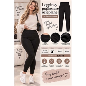 Legginsy prążkowane ocieplane  2XL/3XL-5XL/6XL