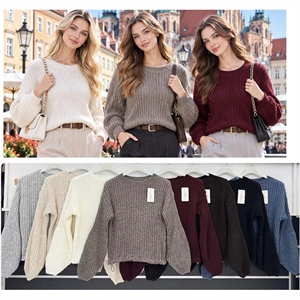 Sweter damski okrągły