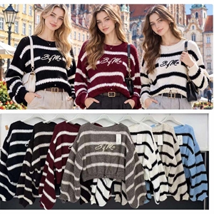 Sweter damski okrągły