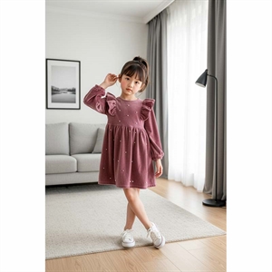 Sukienka welurowa dziewczęca 4-14