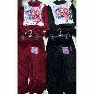 Komplet welurowy dziewczęcy 4-14