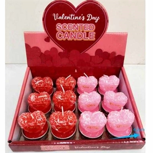 Ozdoby walentynkowe - świeca