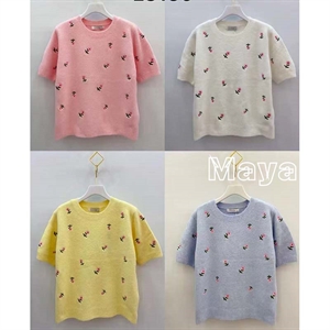 Sweter damski z krótkim rękawem - Produkt Włoski