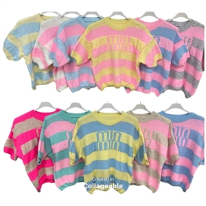 Sweter damski z krótkim rękawem