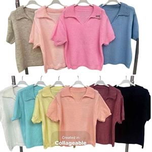 Sweter damski z krótkim rękawem