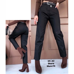 Spodnie ze sztucznej skóry Mom fit  34-42
