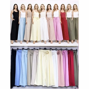 Spodnie szerokie nogawki damskie produkt Włoski