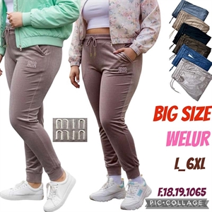 Spodnie welurowe damskie (L-6XL)