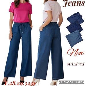 Spodnie damskie szerokie nogawki (M-2XL)