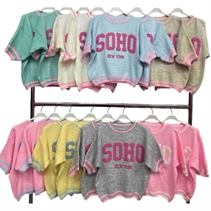 Sweter damski z krótkim rękawem