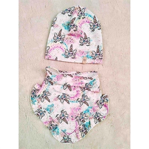 Komplet Czapka + Chustka  50-52