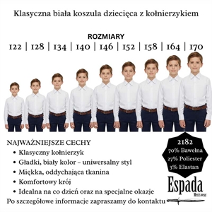 Koszula chłopięca 122-170cm