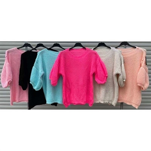 Sweter damski z krótkim rękawem