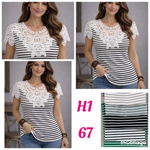 Bluzka damska krótki rękaw S/M-L/XL