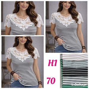 Bluzka damska krótki rękaw S/M-L/XL