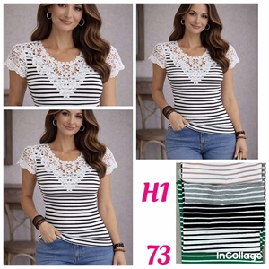 Bluzka damska krótki rękaw S/M-L/XL