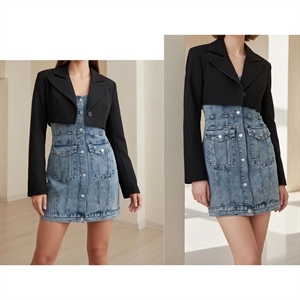 Komplet jeansowy damski S-L