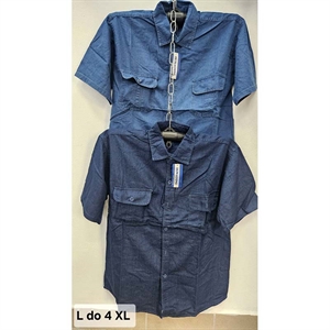 Koszula jeansowa męska z krótkim rękawem  L-4XL