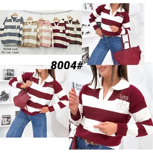 Sweter damski z dekoltem w serek