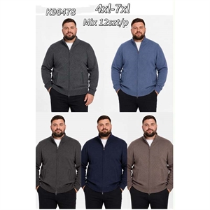 Bluza męska rozpinana na zamek Big Size  4XL-7XL