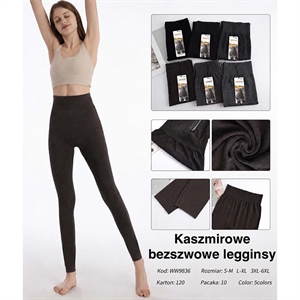 Kaszmirowe bezszwowe legginsy Big Size  3XL-6XL