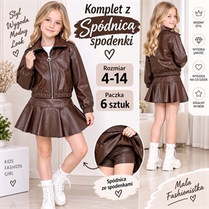 Komplet dziewczęcy ze spódnicą/spodenki  4-14 lat